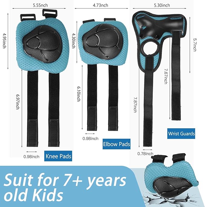Kids Bike Helmet Set Adjustable Helmet for Ages 3-15 Kids Toddler Boys Girls Youth, Multi-Sport Bicycle Skateboarding Football Rollerskating Scooter Rollerblade Balance Bike Helmets-CubbioJoy
