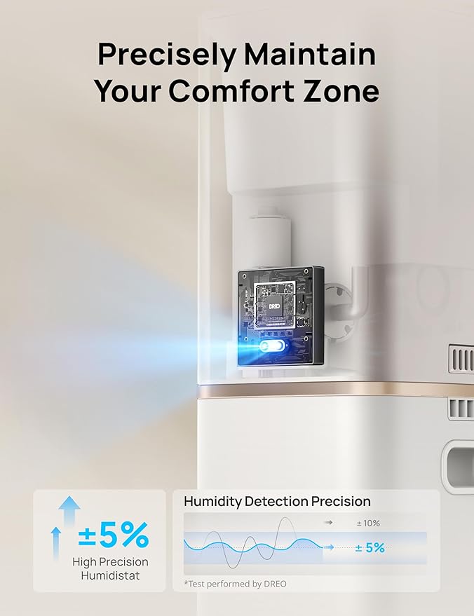 Dreo 11L Smart Humidifier Large Room 700 ft², 100H Cool Mist Air Humidifiers for Bedroom, Top-Fill Self-Cleaning Tank, 26dB, Auto Mode, Aroma Box, RGB Light, Remote & APP Control, Baby, Starlight-CubbioJoy