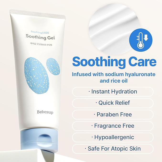 BEBESUP- 베베숲 Instant - Cooling Relief Baby Soothing Gel | Korean Skincare for Sensitive & Atopic Skin 3-Sec Cooling Effect Clinically Tested Hypoallergenic Dermatologist Approved 6.76 fl oz-CubbioJoy
