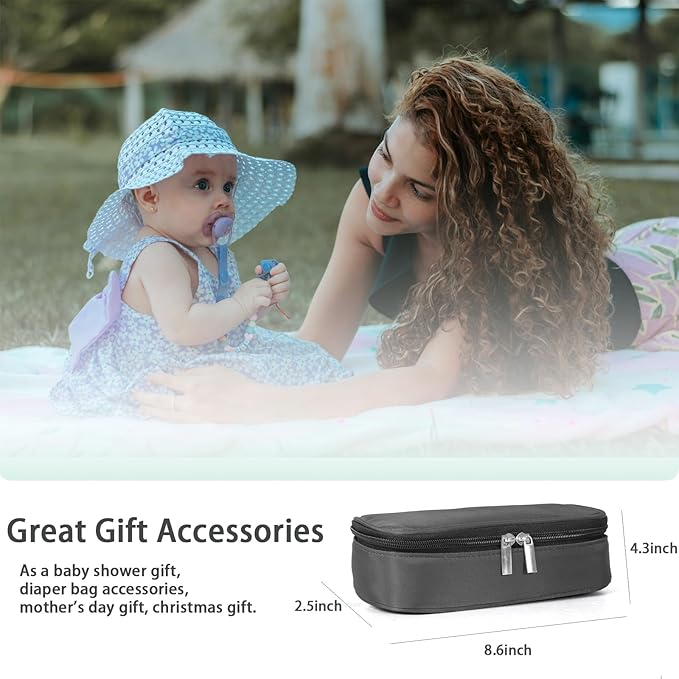 Insulated Breastmilk Cooler Bag with 2 Ice Packs - Breastmilk Cooler Organizer Bag for Daycare, Breastfeeding Mom Travel Outdoor-CubbioJoy