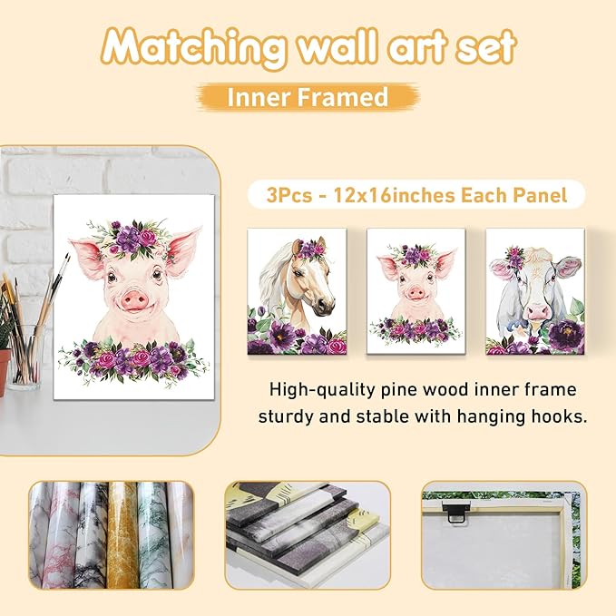 Custom Baby Crib Bedding Set, 5 Pcs Personalized Name Baby Crib Sets for Infant Toddler, Floral Horse Nursery Bedding Set for Baby Girls, Double Layer Baby Bedding Sets, Gifts for New Parents-CubbioJoy