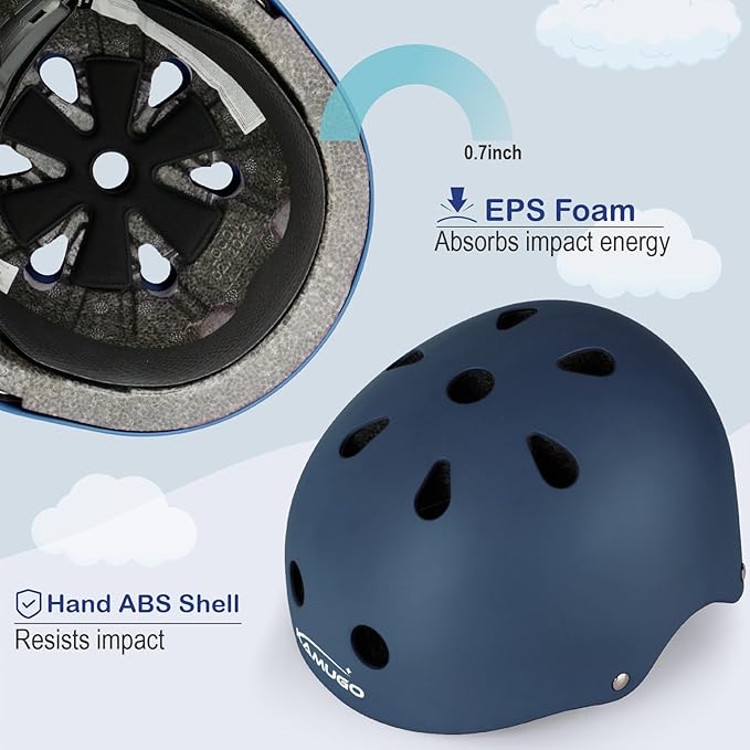 KAMUGO Kids Bike Helmet,Toddler Helmet Adjustable Kids Bicycle Helmet Girls Or Boys Ages 2-8/8-14 Years Old Multi-Sports for Cycling Skateboard Scooter-CubbioJoy