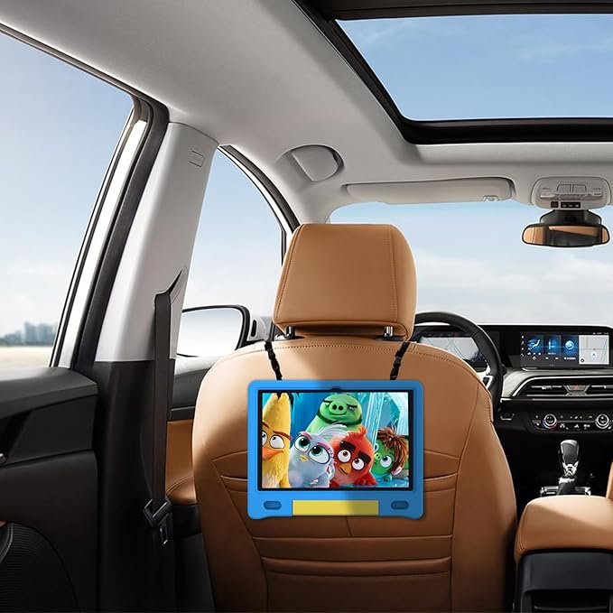 JREN Kids Table 10.1" ｜Android 14 Tablet for Kids｜64GB Storage｜Octa-Core｜WiFi ｜Cameras｜Parental Control｜Kids Content｜Case Included Great Gift for Children Ages 3-12 Years Old Blue-CubbioJoy