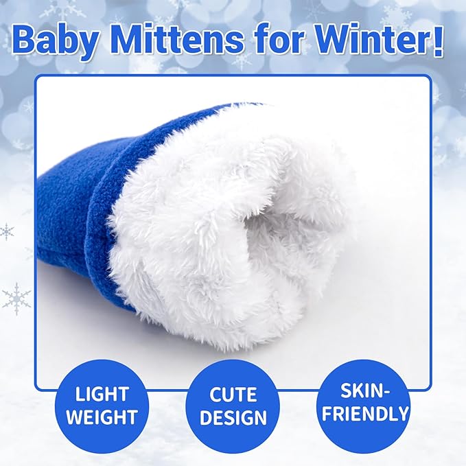 BAVST Baby Toddler Winter Mittens Girls Warm Fleece Lined Gloves Kids Sherpa Lined Mittens for Boys-CubbioJoy