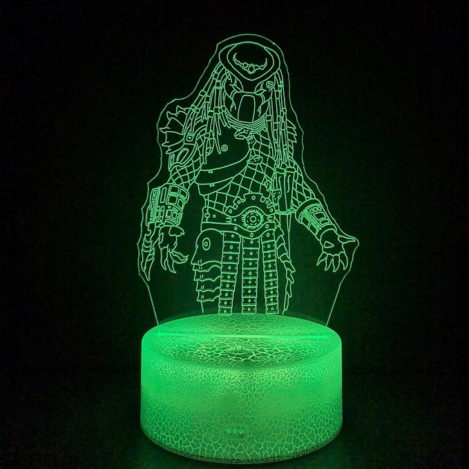 3D Alien Night Light, Horror Monster Illusion Table Lamp with 16 Colors Remote Control Touch Lamp LED USB Night Light Desk Lamps Room Decorations Home D¨¦cor-CubbioJoy