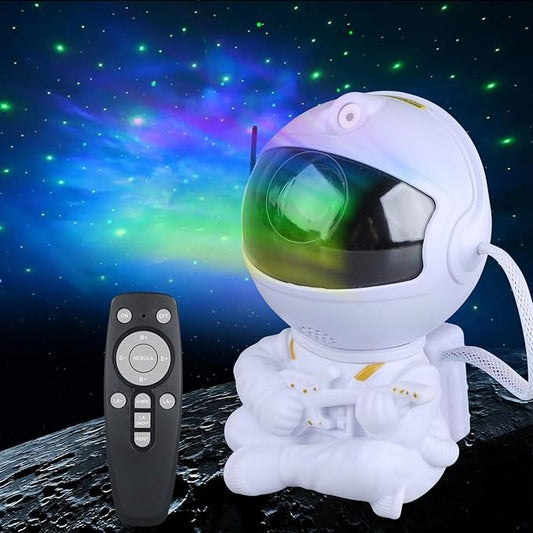 Astronaut Star Projector, Star Projector Galaxy Light for Kids，8 Modes Remote and 270° Adjustable Led Lights for Bedroom, Girls Room Decoration, Home Theater, Ceiling, Timer (White Guitar)-CubbioJoy