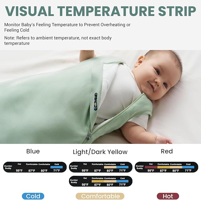 Baby Bamboo Sleep Sack, 70% Rayon Made from Bamboo 30% Cotton 1.0 TOG Infant Wearable Blanket-CubbioJoy