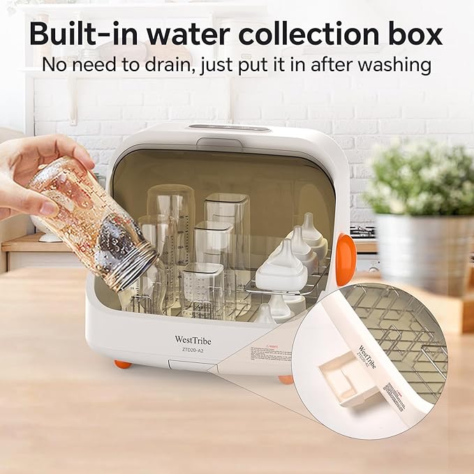 Baby Bottle Sterilizer and Dryer – UV Sterilizer 20L Large Capacity, Hot Air Drying, UV Sanitizer Box, No Need to add Water, No Need to Clean Regularly. Large Sterilizer for Nail Tools.-CubbioJoy