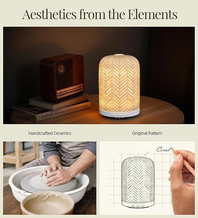 Aromatherapy Diffuser – Ultrasonic Essential Oil Diffuser, Health Night Light, Timer & Auto Shut-Off, BPA-Free, 120ml Diffusers for Home, Office, or Spa-CubbioJoy