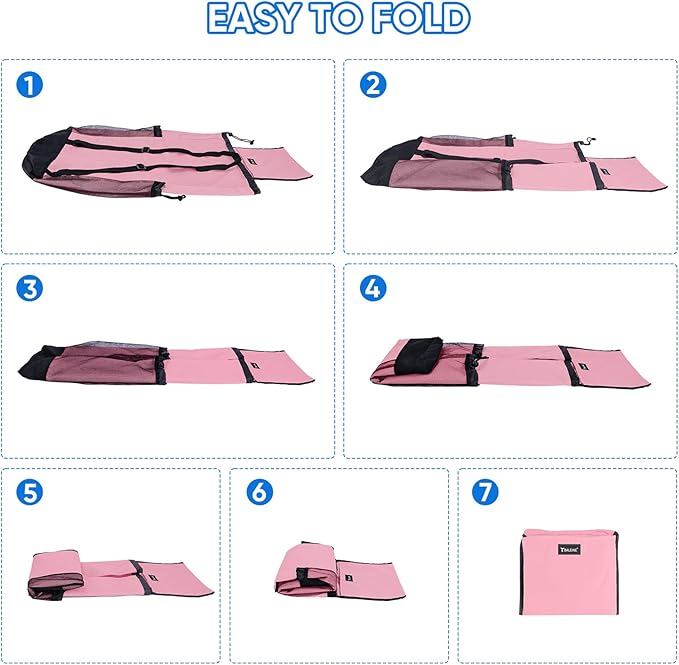 BALEINE 150L Laundry Bag Backpack, 900D Oxford Fabric Large Travel Laundry Bags with Shoulder Straps and 2 Mesh Pockets for College Dorm, Apartment, Laundromat (Pink, 150L)-CubbioJoy