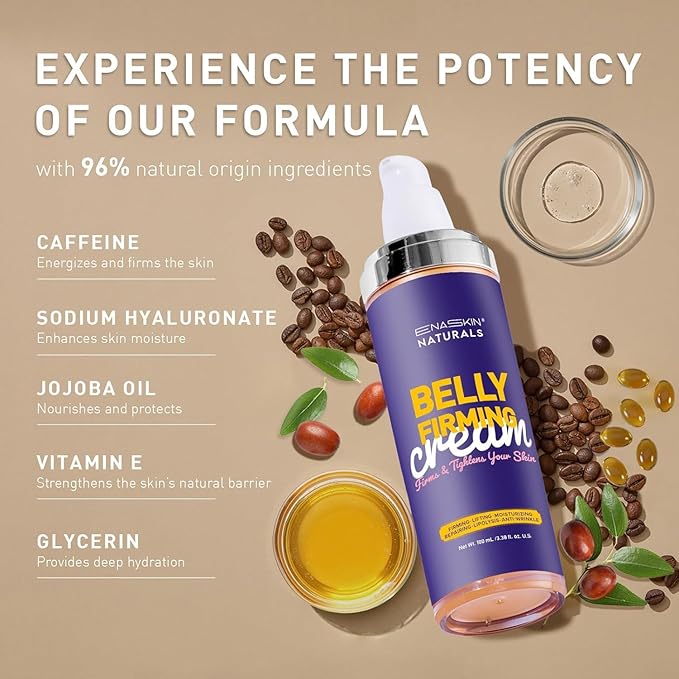 Belly Firming Cream for Tightening & Cellulite – Skin Firming Cream for Stomach, Thighs & Butt – Moisturizing & Lifting Body Lotion for Women-CubbioJoy