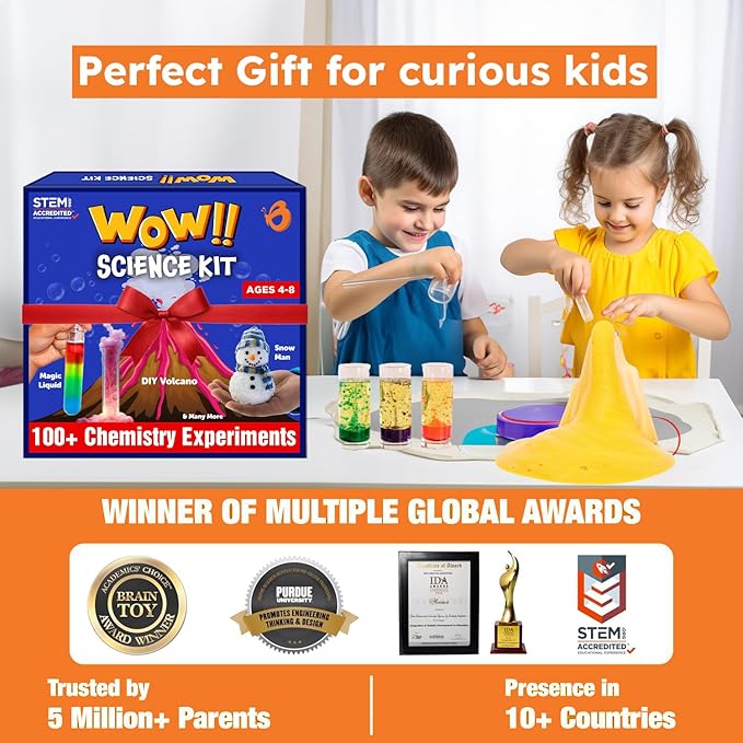 Butterfly EduFields 100+ Science Kits for Kids Age 4-8 | Science Kit Gifts for 6 Year Old Boys & Girls | Science Experiments for Kids 6-8 | Science Kits Age 4-8 | Cool 7 Year Old Gifts-CubbioJoy