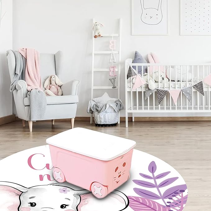 Custom Nursery Crib Bedding Set: Personalized Name 4 Piece Purple Flower Elephant Design Baby Crib Sets for Girls - Toddler Double Layer Blanket Set, Comfortable Crib Bed Sheets for Baby Toddlers-CubbioJoy