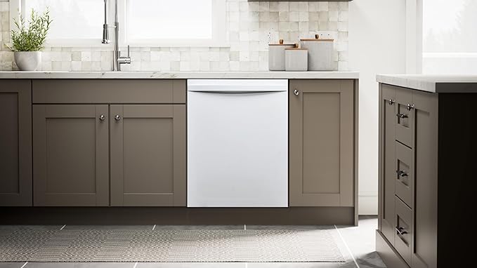 Kenmore 24" Built-in Stainless Steel Tub Dishwasher EasyFlex 3rd, SmartWash, UltraWash, TurboDry, MoreSpace Plus Adjustable Rack, Energy Star Certified, White-CubbioJoy