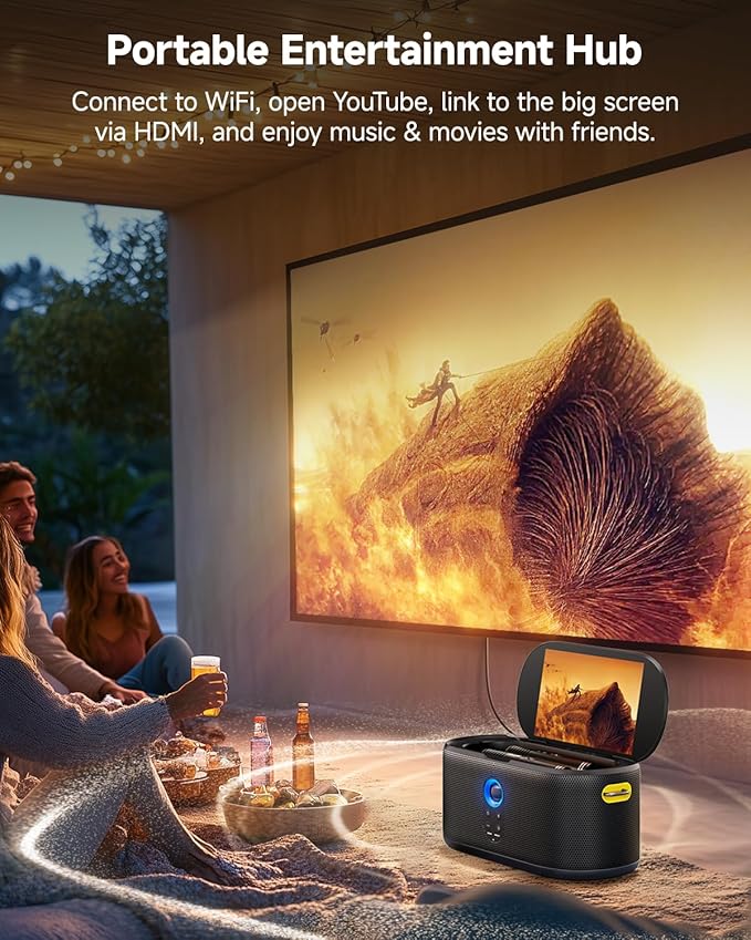 Karaoke Machine for Adults, with Lyrics Display, Karaoke System for YouTube, 280W Speaker, Autotune & EQ, Connect to TV, Portable PA System with 2 Wireless Microphones for Home Outdoor Party-CubbioJoy