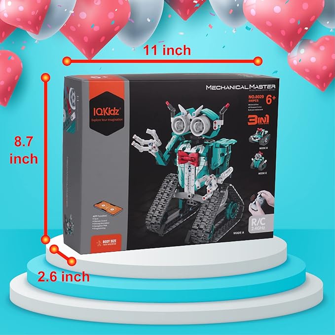 APP/Remote Control STEM Building Kits for Kids Ages 8-12 - 3 in 1 RC Robot Car Toys, 440 Pcs Educational Science Projects, Gift Ideas for Boys Girls-CubbioJoy
