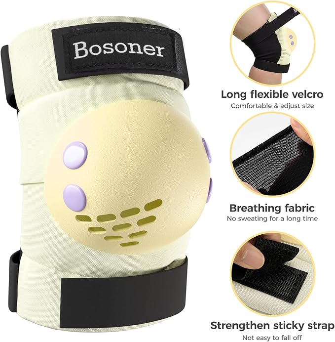 BOSONER Kids/Youth Knee Pad Elbow Pads for Roller Skates Cycling BMX Bike Skateboard Inline Rollerblading, Skating Skatings Scooter Riding Sports-CubbioJoy