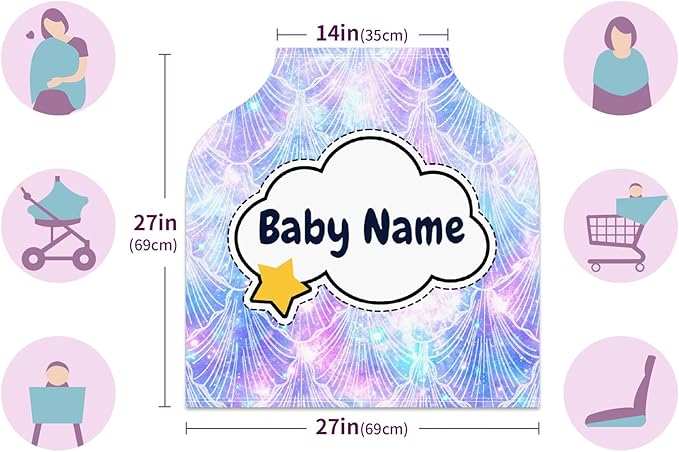Baby Car Seat Stroller Cover Nursing Cover New Mom Breastfeeding Scarf Soft Stretchy Infant Carrier Cover Car Canopy Coverage-CubbioJoy