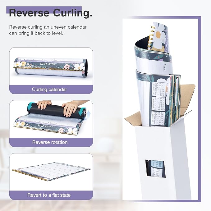 2025 Calendar, Wall Calendar 2025-2026 (17"x22") with Lines, Monthly Calendar from Jul 2025 to Dec 2026, 18 Month Vertical Large Monthly Family Calendar 2026 for Wall, Calendario 2026-CubbioJoy