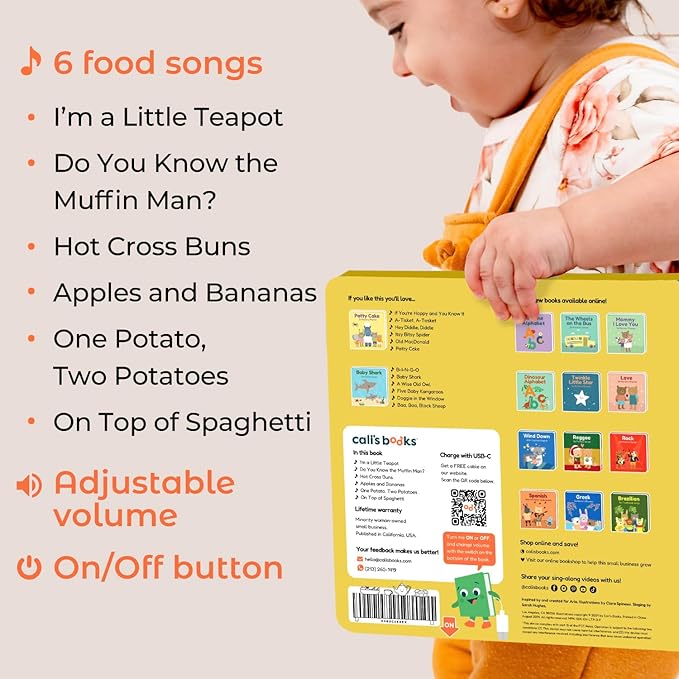 Cali's Books I'm a Little Teapot Interactive Musical Book for Toddlers 1-3 | Books for 1 Year Old | Sound Book for Toddlers | Singing Books for Toddlers | Great-CubbioJoy