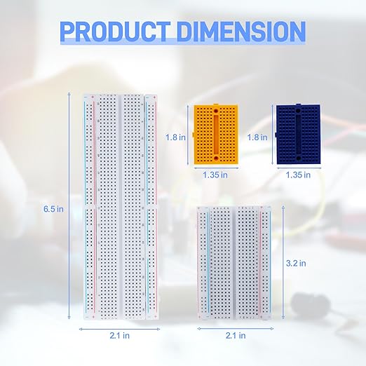 276Pcs Breadboard Jumper Wires Kit, 2Pcs 830 Breadboards + 2Pcs 400 Breadboards + 2Pcs Color-Coded 170 Breadboards + 140Pcs U-Shape Jumpers and 2x65Pcs Flexible Wires for Arduino, Raspberry Pi, STEM-CubbioJoy