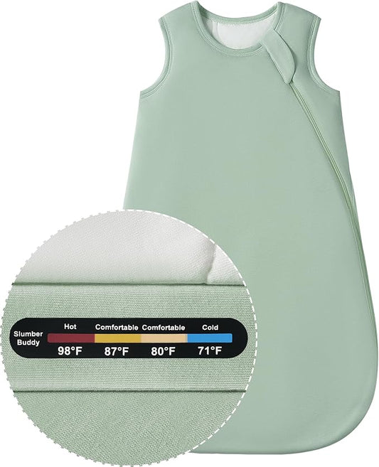 Baby Bamboo Sleep Sack, 70% Rayon Made from Bamboo 30% Cotton 1.0 TOG Infant Wearable Blanket-CubbioJoy