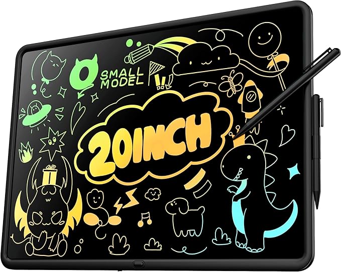 20 Inch LCD Writing Tablet for Kids, Large Drawing Pad, Doodle Board, Rechargeable Drawing Board, Educational & Learning Kids Toys, Creative Birthday Gifts-CubbioJoy
