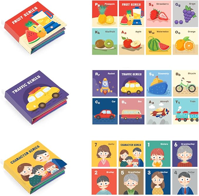 BARMACO Baby Soft Books, Touch and Feel Crinkle Cloth Books for Babies, Infants & Toddlers, Learning Toys Gifts for Boys & Girls, Early Development Interactive Sensory Toys, Ocean Animal Tails Books-CubbioJoy