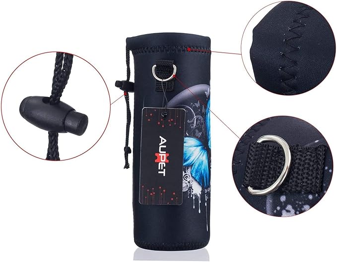AUPET Water Bottle Bag Carrier,24oz/32oz Insulated Neoprene bottle Sling Holder Case Pouch Cover for 1000ML/750ML Bottles with Shoulder Strap for walking-CubbioJoy