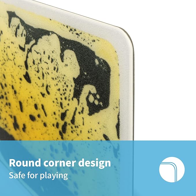 Art3d Liquid Fusion Activity Play Mat for Kids, Pack of 9 Tiles 12" X 12", Multi-Color, Round Corner-CubbioJoy