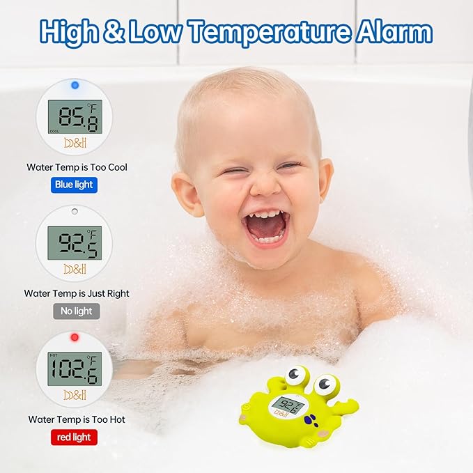 b&h Baby Bath Thermometer, Toddlers Safety Bathtub Water Thermometer, Baby Room and Bath Floating Toy, Fahrenheit and Celsius-CubbioJoy