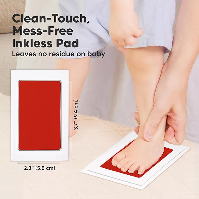 4-Pack Inkless Baby Hand and Footprint Kit - Mess Free Ink Pad for Newborn Keepsake, Dog Nose & Paw Print Kit, Clean Touch Ink Pad for Baby Hand & Footprints, Ideal New Mom Gifts (Halloween)-CubbioJoy