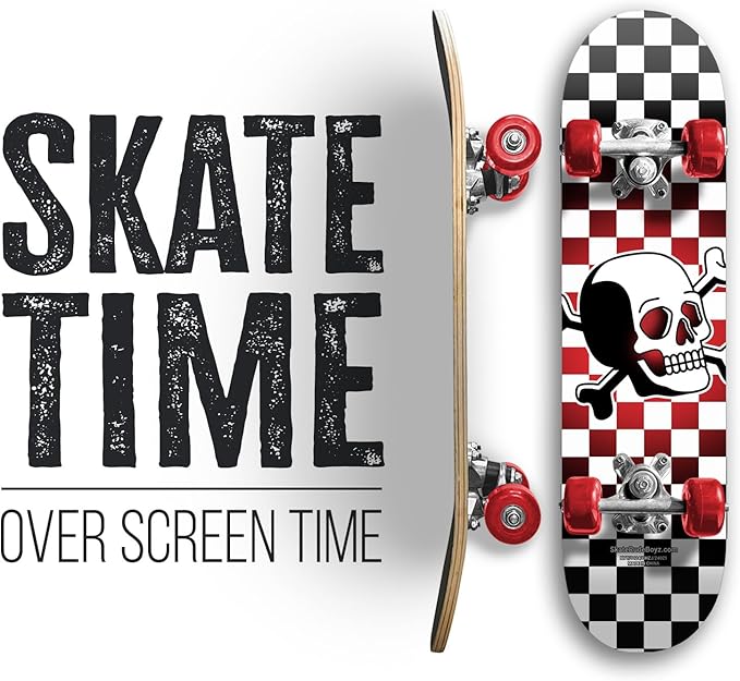 24 inch Rude Boyz Mini Cruiser Skateboard - Aluminium Trucks - Kids Skateboard Ages 5-8 Beginner - Skateboards for Kids-CubbioJoy