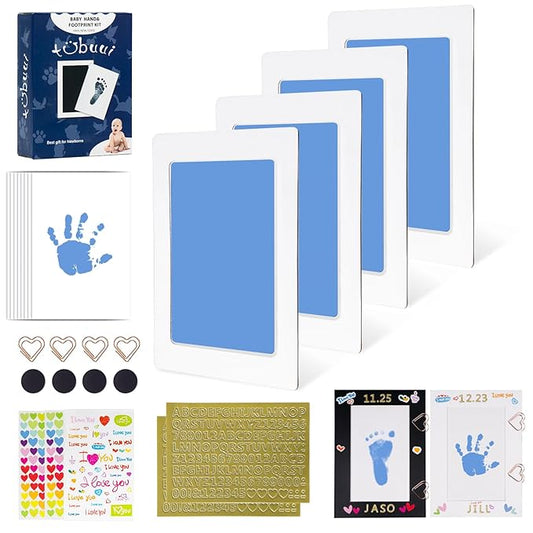 Inkless Baby Hand and Footprint Kit,Clean Touch Ink Pad for Baby Footprint Kit,No Mess Dog Paw Print Kit,DIY Footprint Ink for Baby Keepsake Gifts for Boys and Girls-CubbioJoy