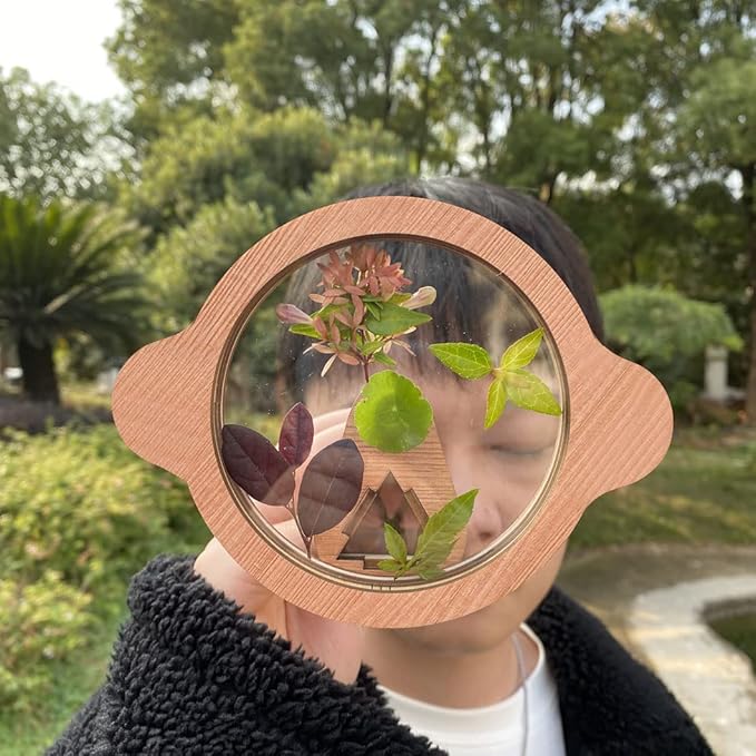 2PCS Natural DIY Kaleidoscope Kit, Outdoor Classic Handmade Education Toys, Magic Wooden Rotating Kaleidoscope Making Set, Best Gift for Nature Lovers (2 Pcs Planets)-CubbioJoy