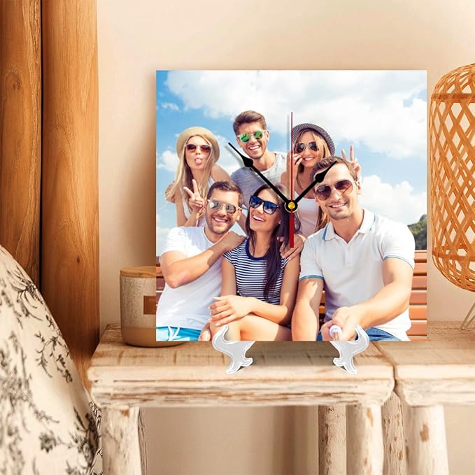 Custom Clocks for Walls Personalized Clocks with Photo Text Logo Customize Gifts for Kitchen Bathroom Home Creative-CubbioJoy