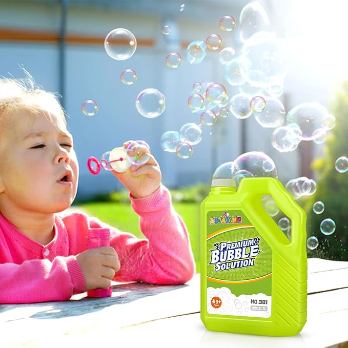 Bubble Solution Refills 32OZ | Giant Bubbles Refill Solution | Bubbles Bulk for Bubble Machine, Bubble Gun, Bubble Wands, Bubble Mower | Bubbles for Kids in Summer Celebrations Party Favor-CubbioJoy