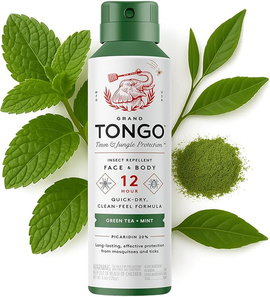 DEET-Free Green Tea + Mint Insect Repellent with Picaridin- The 12 Hour Protection, DEET Alternative-CubbioJoy