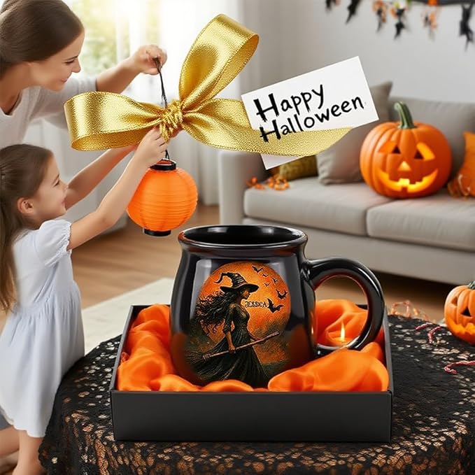 Custom Witch Cauldron Mug, Personalized Witches Brew Halloween Coffee Mug, Halloween Mugs Gifts For Women, Besties, Family, Witches Cauldron, Witch Coffee Mug, Witchy Gifts For Women (1PC)-CubbioJoy