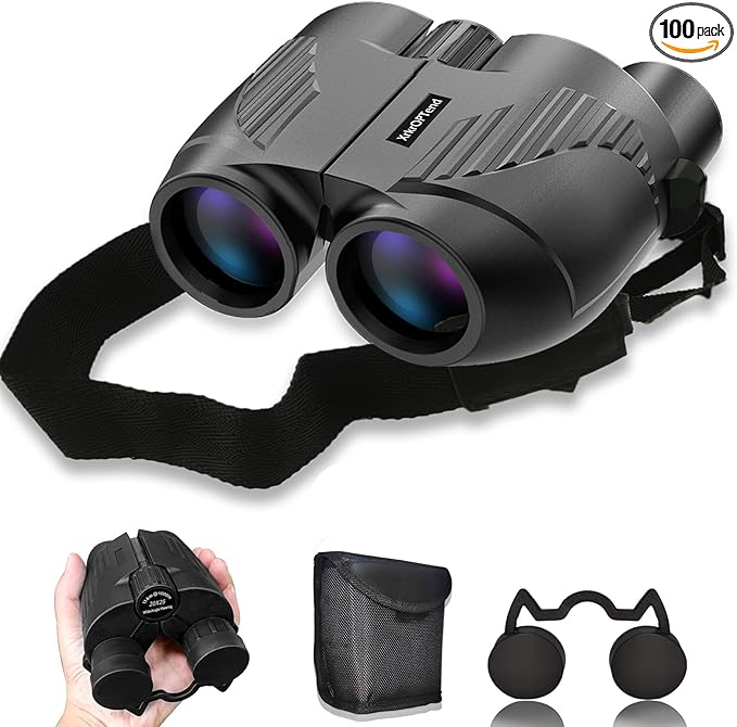 20x25 Compact Binoculars with Strap for Kids and Adults, Sharp Clear, Mini Low Weight Binoculars for Bird Watching,Hiking Outdoor, Cruise Ship,Concert-CubbioJoy