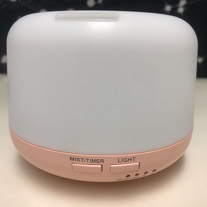 300ML Essential Oil Diffusesrs Remote Control, Aromatherapy Ultrasonic Diffuser, Cool Mist Aroma Humidfier Diffuser, 7 Color Changing LED Light, Auto-Off, Timer for Home, Room, Office, Kids.(Pink)-CubbioJoy