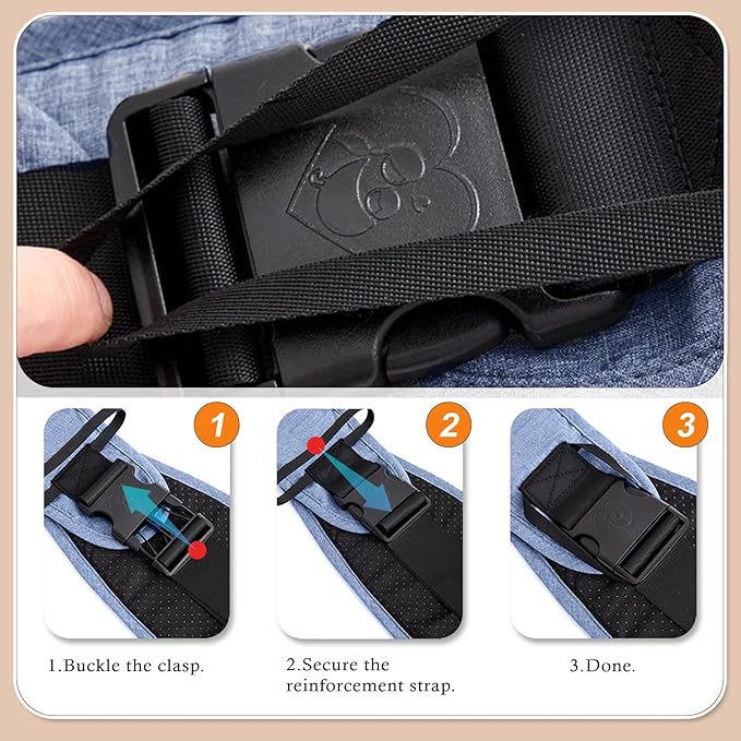 Baby Carrier Newborn to Toddler-Adjustable Baby Sling Carrier,Toddler Carrier for 25-60lbs,Comfortable Toddler Sling for Hands-Free Carrying (Blue)-CubbioJoy