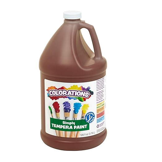 Colorations Paraben-Free Tempera Paint for Kids - 1 Gallon, Vibrant Brown. Non-Toxic and Made in the USA, Classroom Must Haves, Bulk Arts and Crafts Supplies-CubbioJoy