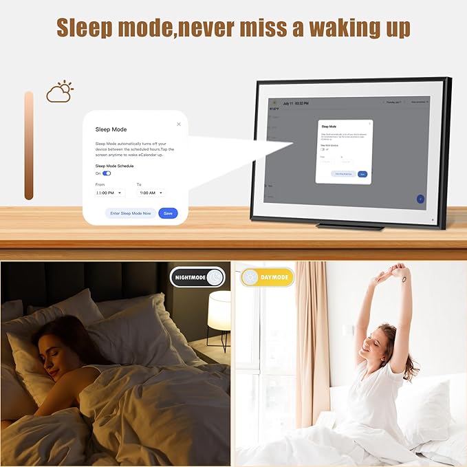 15.6 inch Wall Planner Digital Calendar Electronic Calendar Chore Chart,2025 Smart Touchscreen Full HD Interactive Display for Family Schedules,Wall/Desk Mountable for Seamless Scheduling/Organizing-CubbioJoy