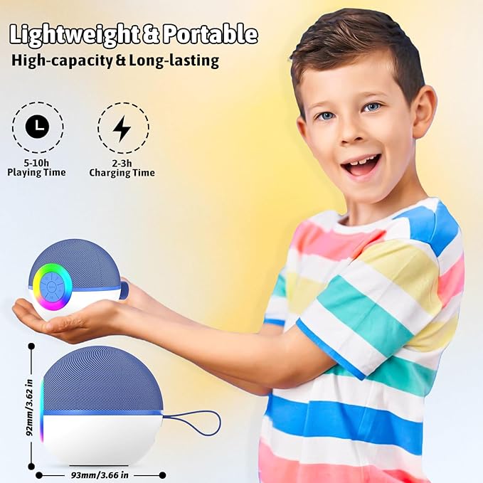 Karaoke Microphone Machine Toys for Kids Adults, Mini Portable Bluetooth Speaker with 2 Wireless Mics, Christmas Birthday Gifts for Boys Girls Ages 3 4 5 6 7 8 9 10 11 12+ Year (Blue)-CubbioJoy