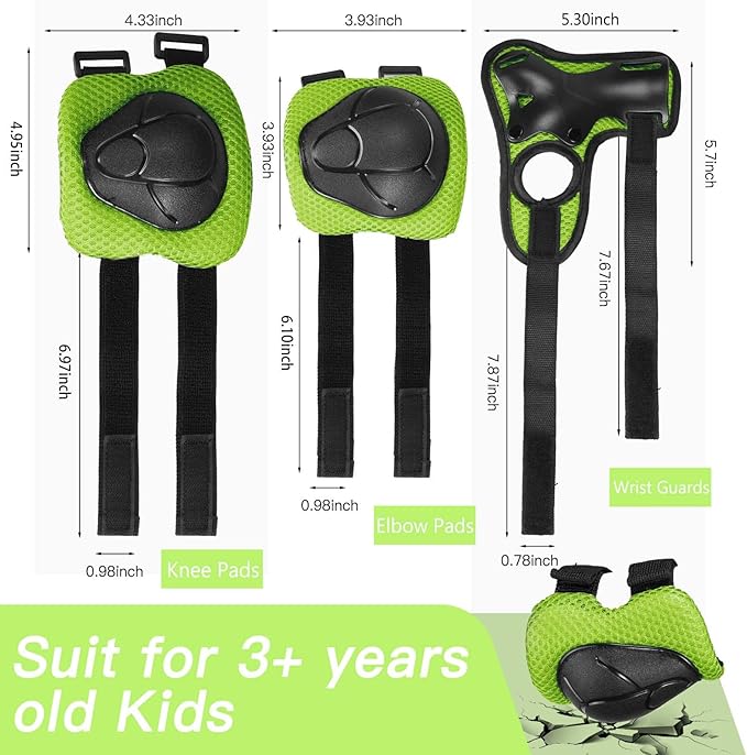 Kids Bike Helmet Set Adjustable Helmet for Ages 3-15 Kids Toddler Boys Girls Youth, Multi-Sport Bicycle Skateboarding Football Rollerskating Scooter Rollerblade Balance Bike Helmets-CubbioJoy