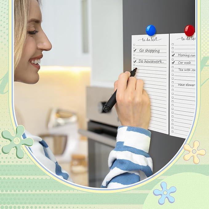 Censen 10 Pack 500 Sheets To Do List Notes Daily Checklist Notepads with 50 Sheets Each Undated Color Memo Pad Block Shopping List Pad Weekly Plan Notepad Organizer Planners(White,Lined)-CubbioJoy