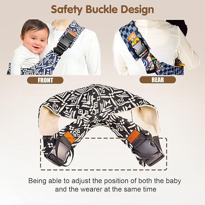 Baby Sling Carrier,Toddler Carrier, 2025 New Baby Sling,Portable and Lightweight Sling,Non-Slip Hip Seat Carrying 10-30lbs(Leaf)-CubbioJoy