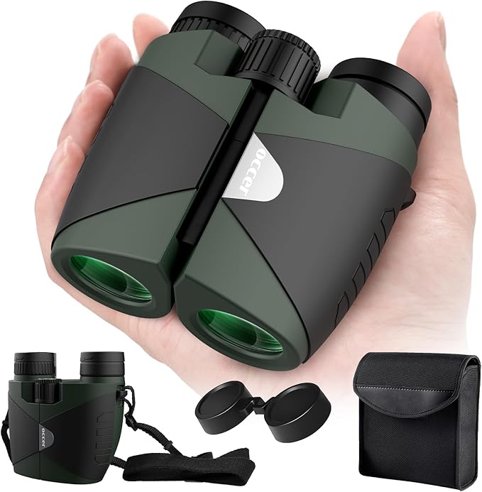15x30 Compact Binoculars for Adults and Kids - Occer Large View High Powered Binoculars for Bird Watching - Lightweight Easy Focus Binocs with Low Light Vision for Hunting Cruise Ship Travel-CubbioJoy