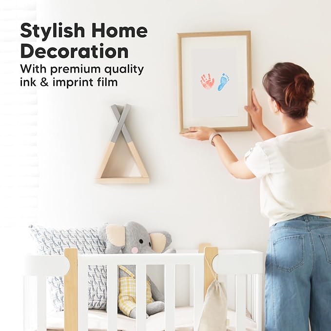 4-Pack Inkless Baby Hand and Footprint Kit - Mess Free Ink Pad for Newborn Keepsake, Dog Nose & Paw Print Kit, Clean Touch Ink Pad for Baby Hand & Footprints, Ideal New Mom Gifts (Popsicle)-CubbioJoy